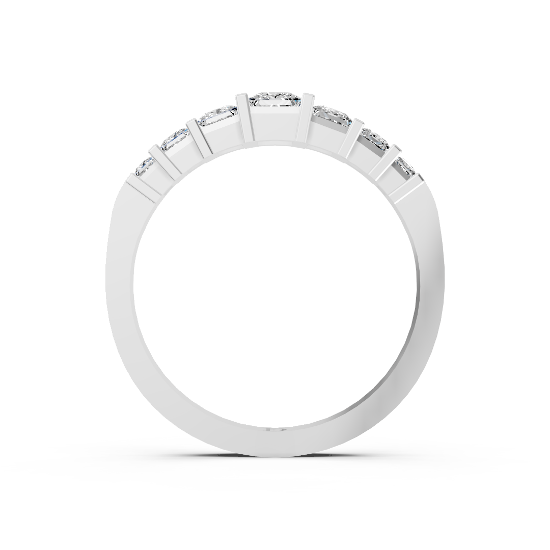 Princess Brilliant Bar Set Diamond Band