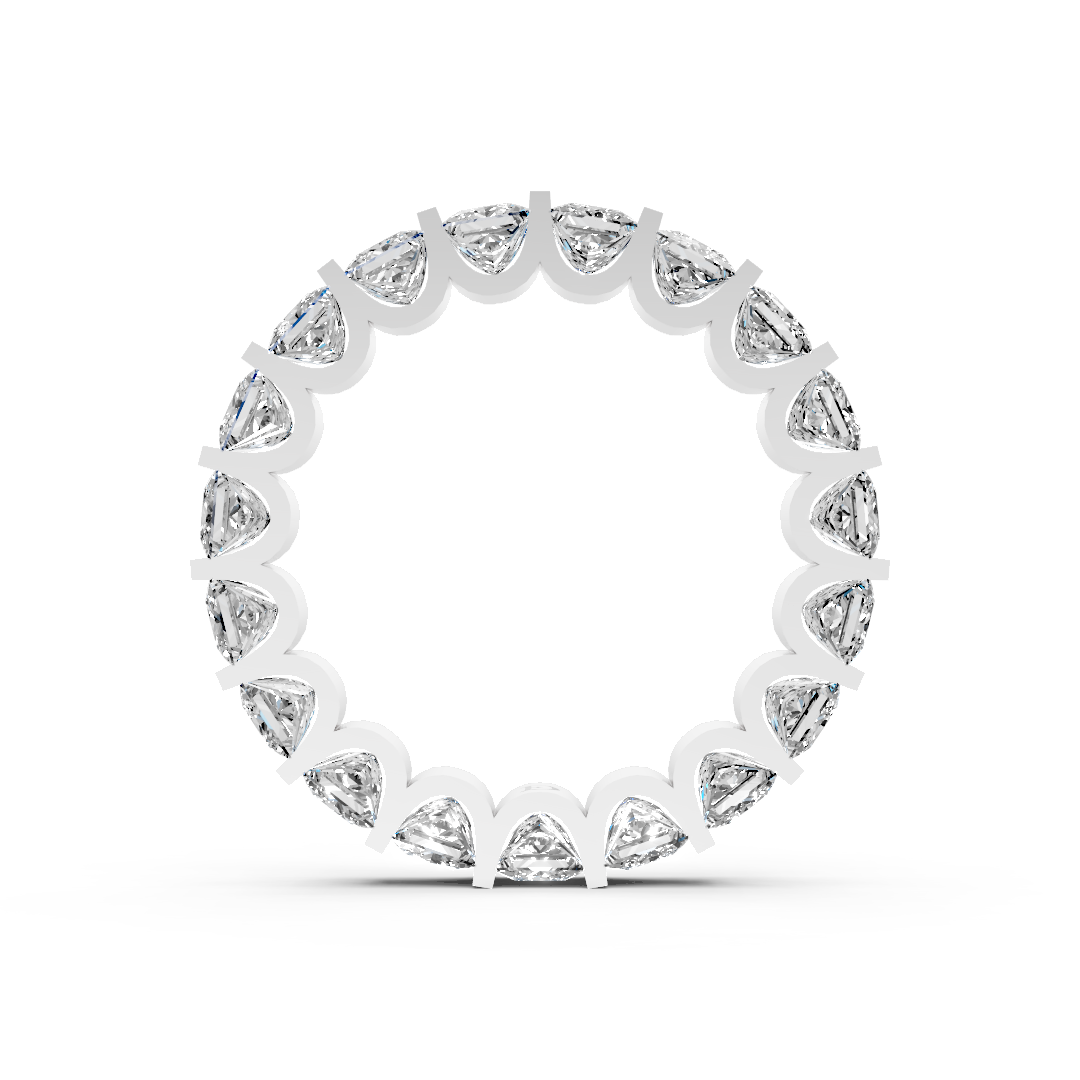 Bar Setting Princess Cut Diamond Eternity Band