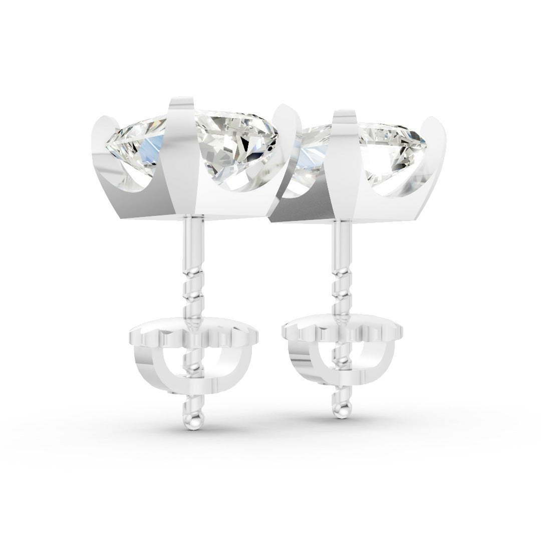 Radiant Cut Diamond Stud Earrings