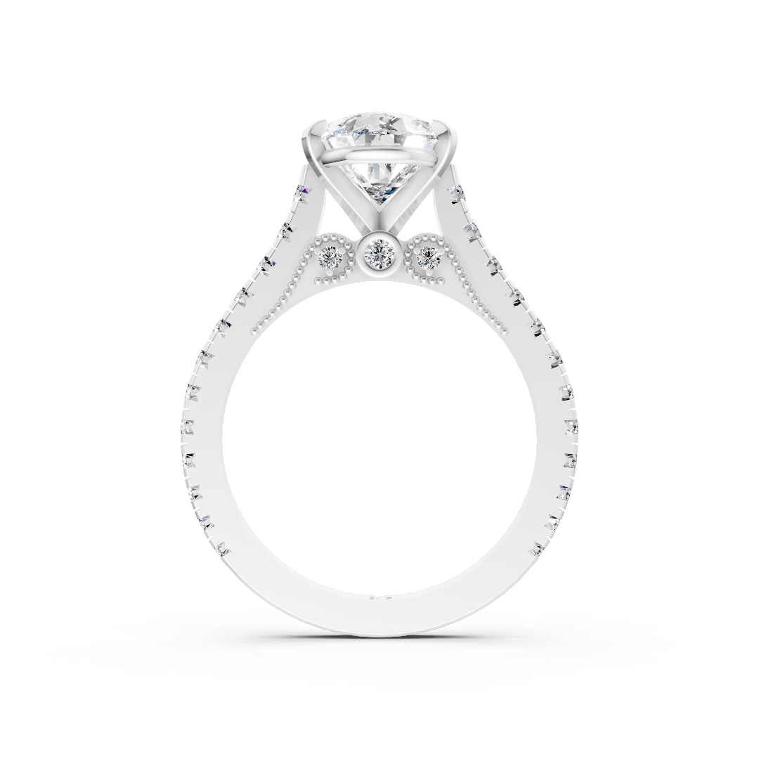 Pear Diamond Graduation Set Engagement Ring