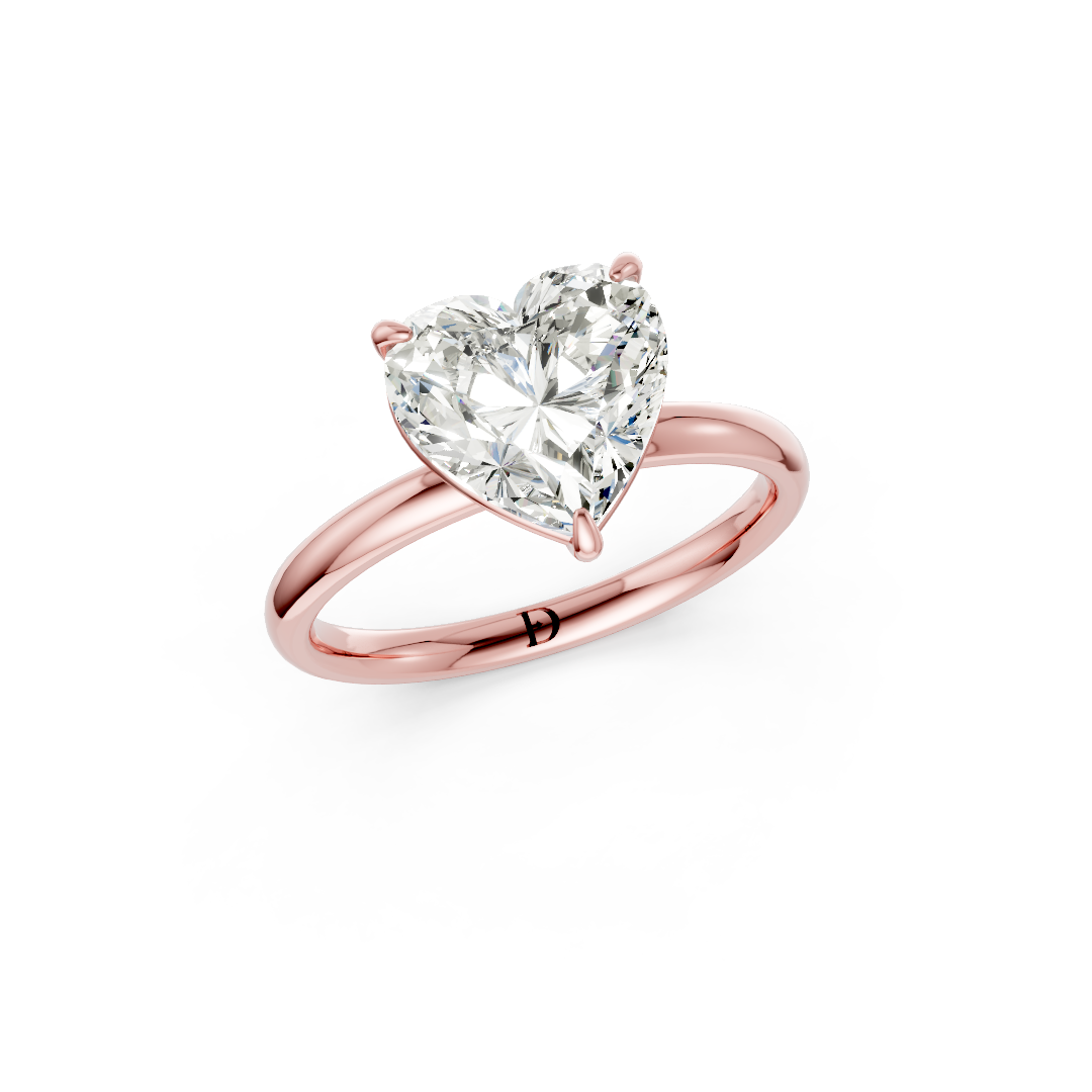Heart Solitaire Engagement Ring