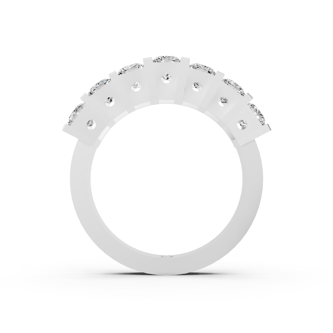 Cushion Double Row Diamond Band