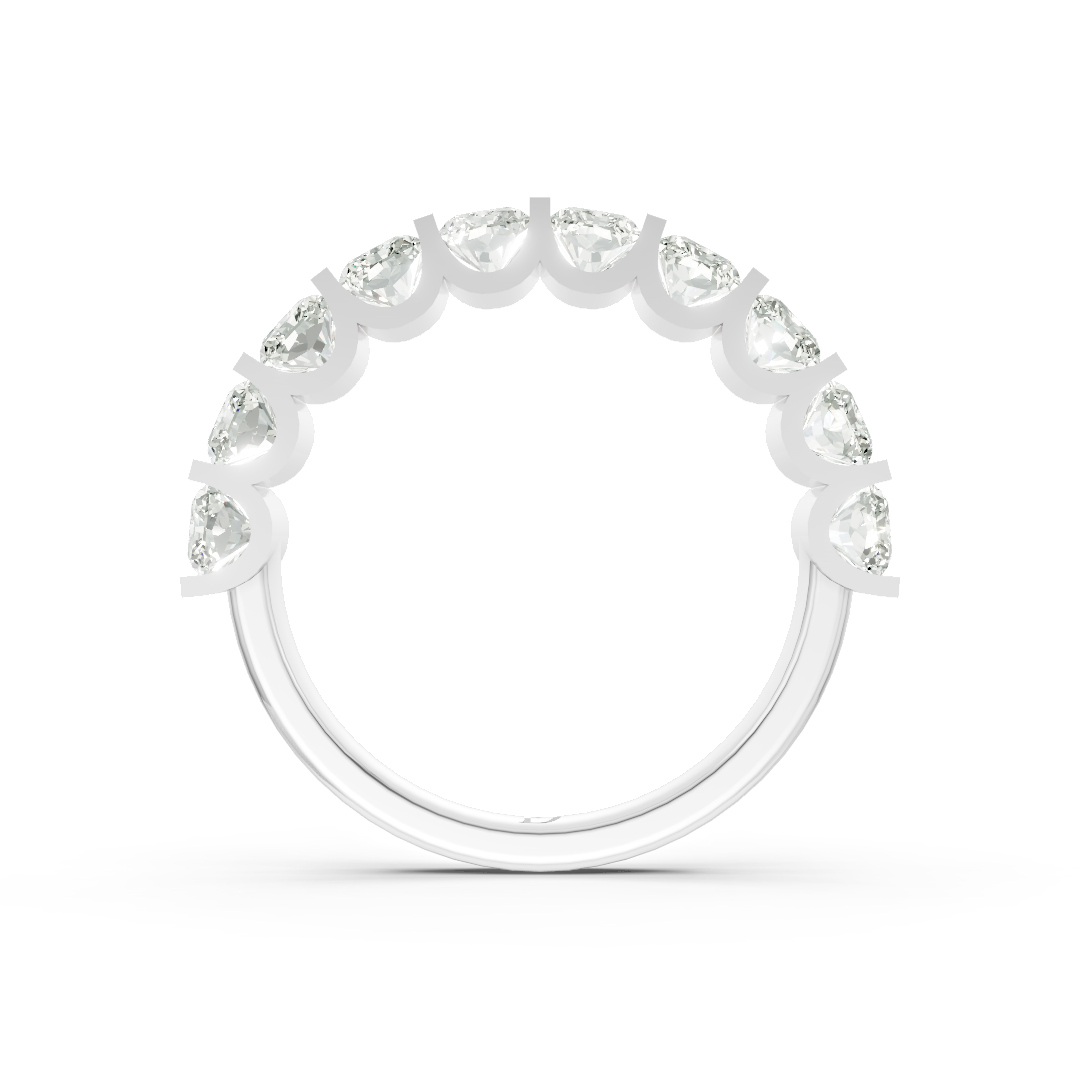 Radiant Diamond Bar Set Half Eternity Band