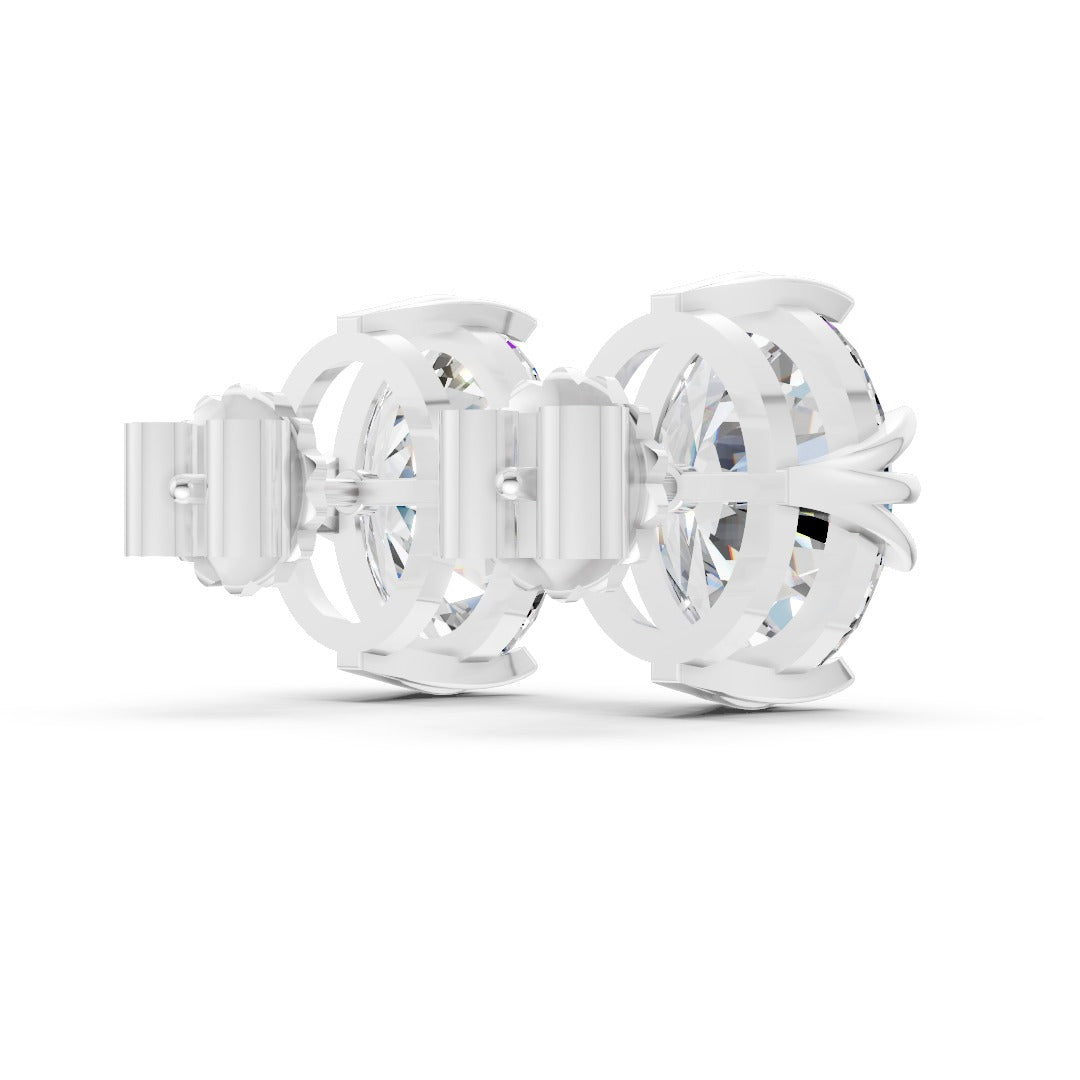 Oval Brilliant Lab Grown Diamond Stud Earrings