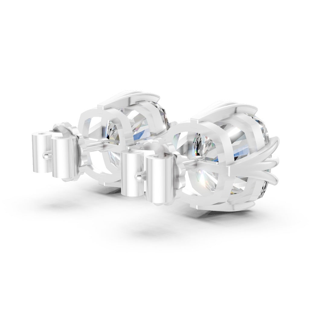Cushion Brilliant Lab Grown Diamond Stud Earrings