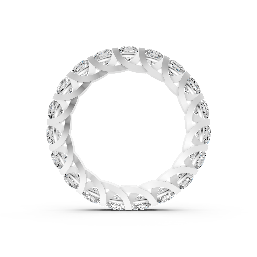 Cushion Diamond Bar Set Full Eternity Band