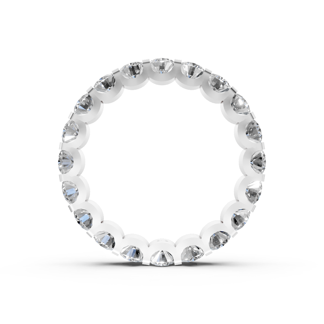 Oval Diamond U Prong Full Eternity Band