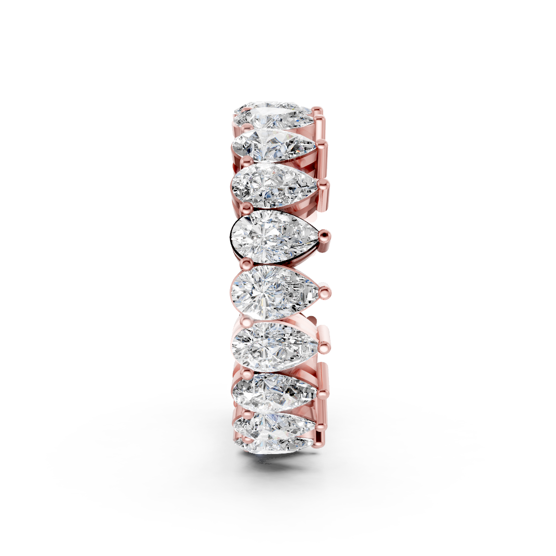 Pear Diamond Shared Prong Eternity Band