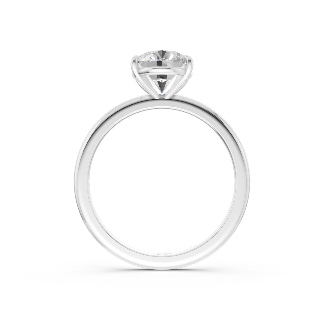 Oval Diamond Solitaire Ring