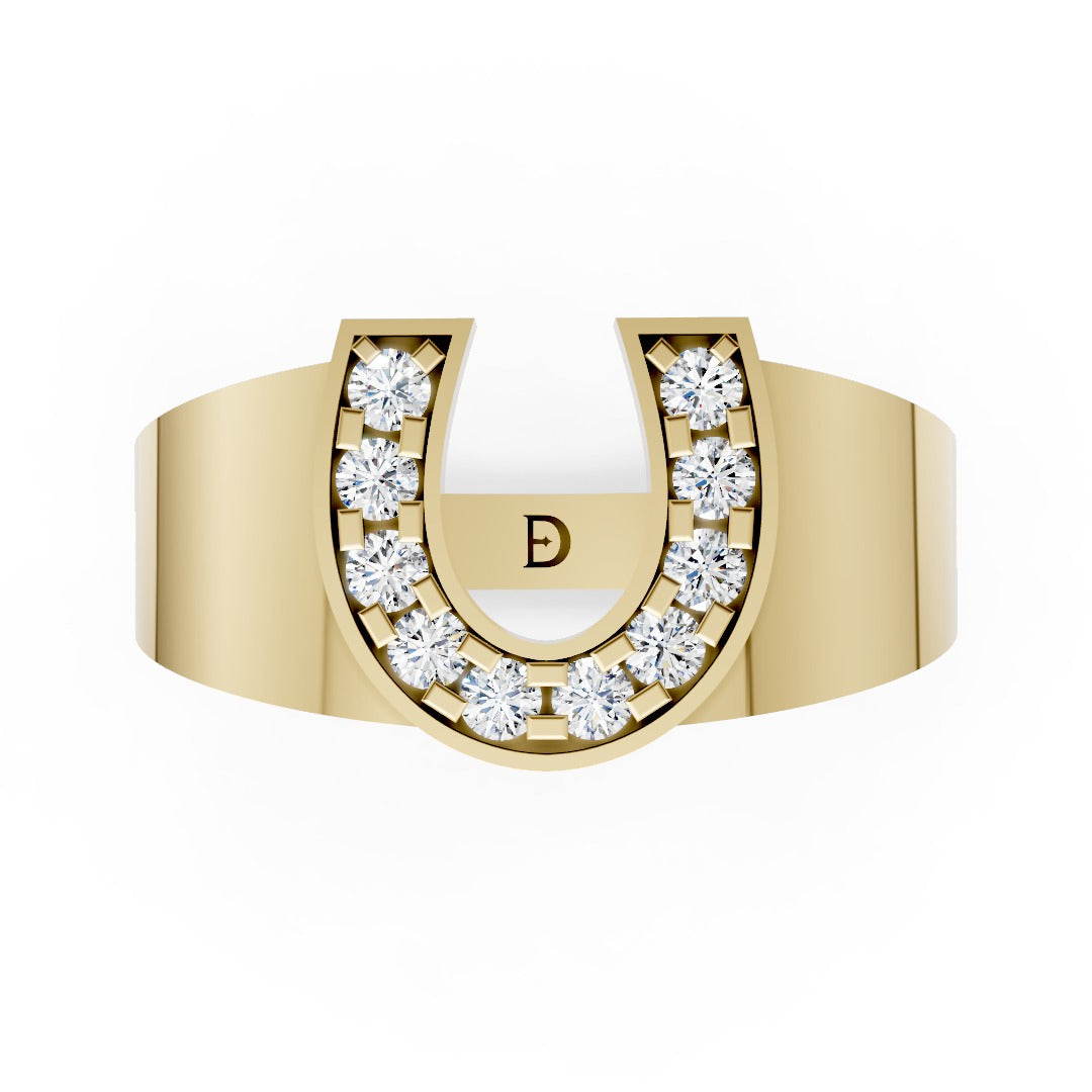 U Shaped Pave Round Lab Grown Diamond Wide Band