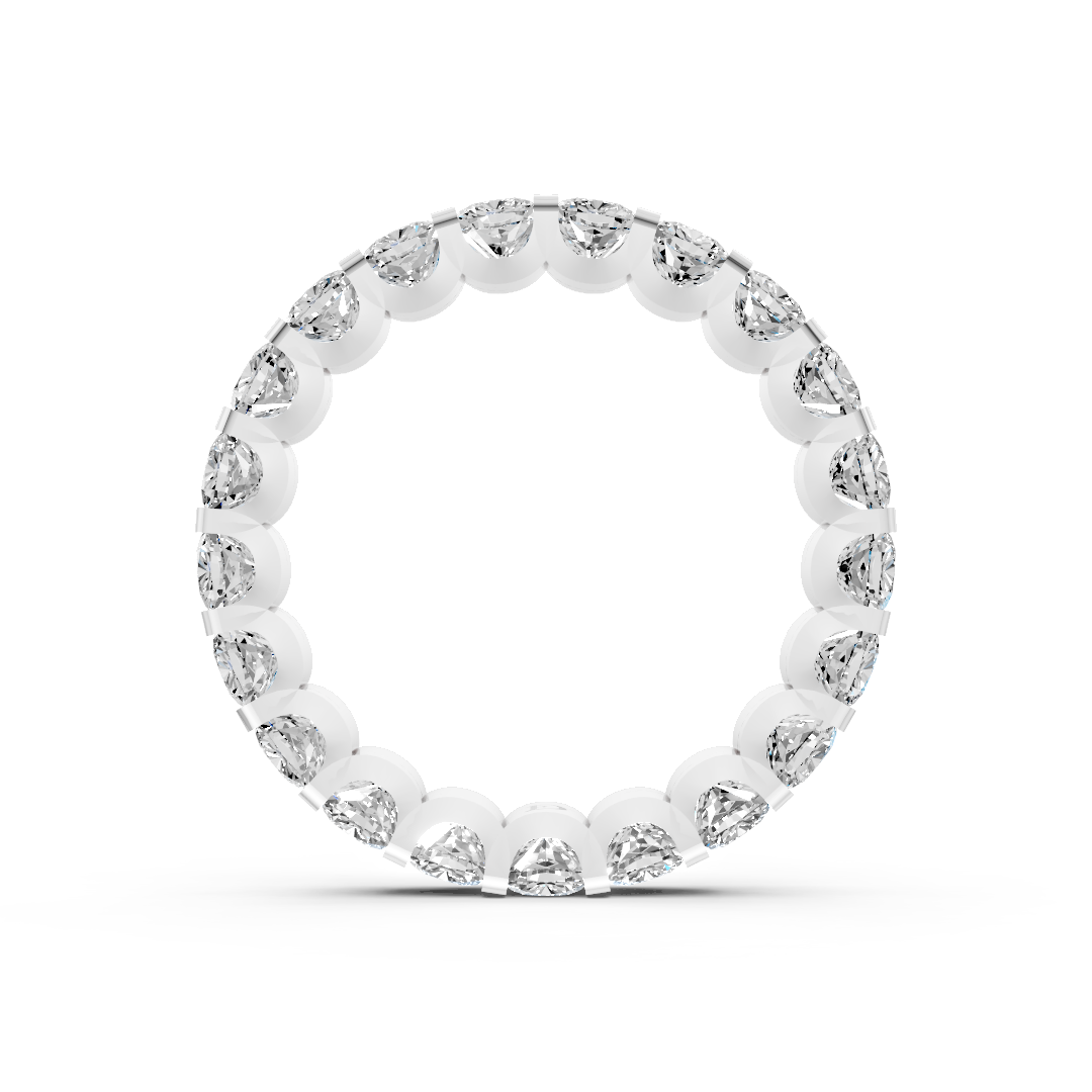 Cushion Diamond U Prong Full Eternity Band