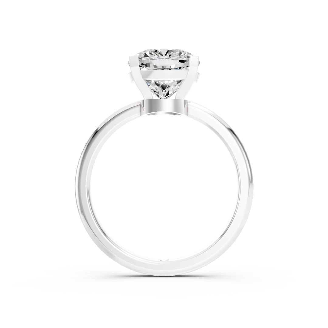 Cushion Cut Diamond Solitaire Engagement Ring