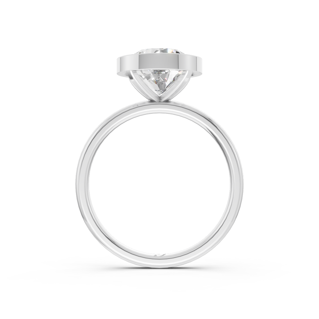 Round Solitaire Bezel Ring