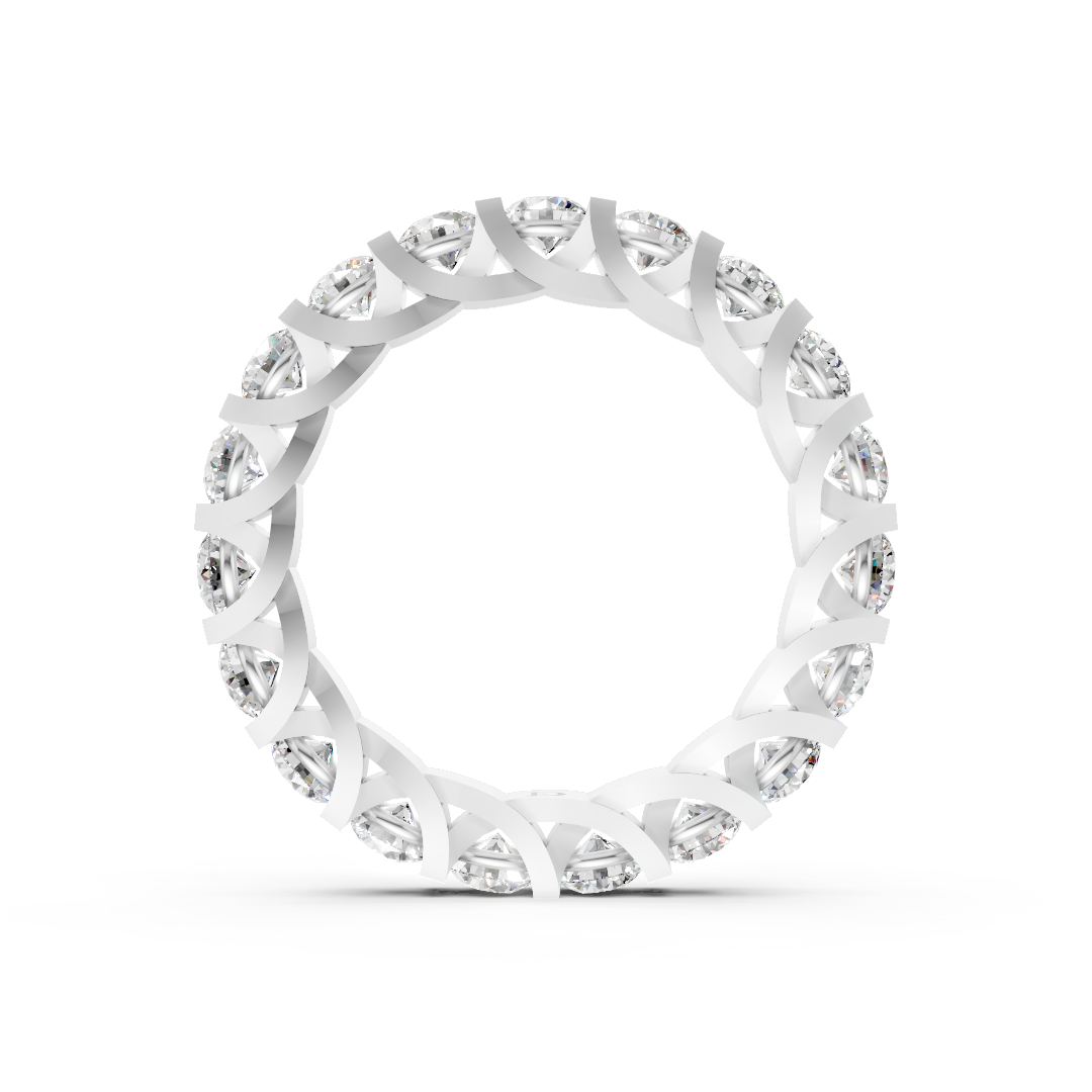 Round Diamond Bar Set Full Eternity Band