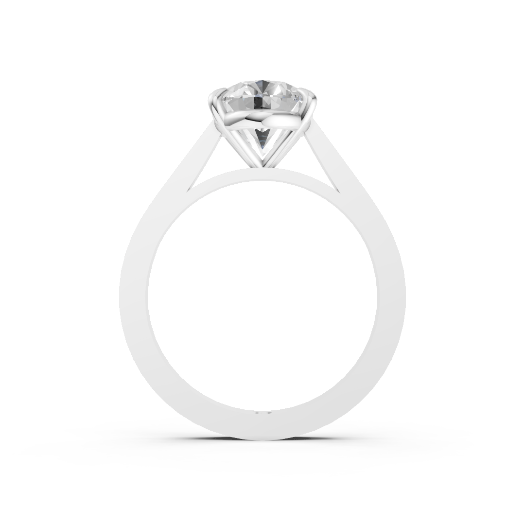Oval Diamond 4-Prong Ring