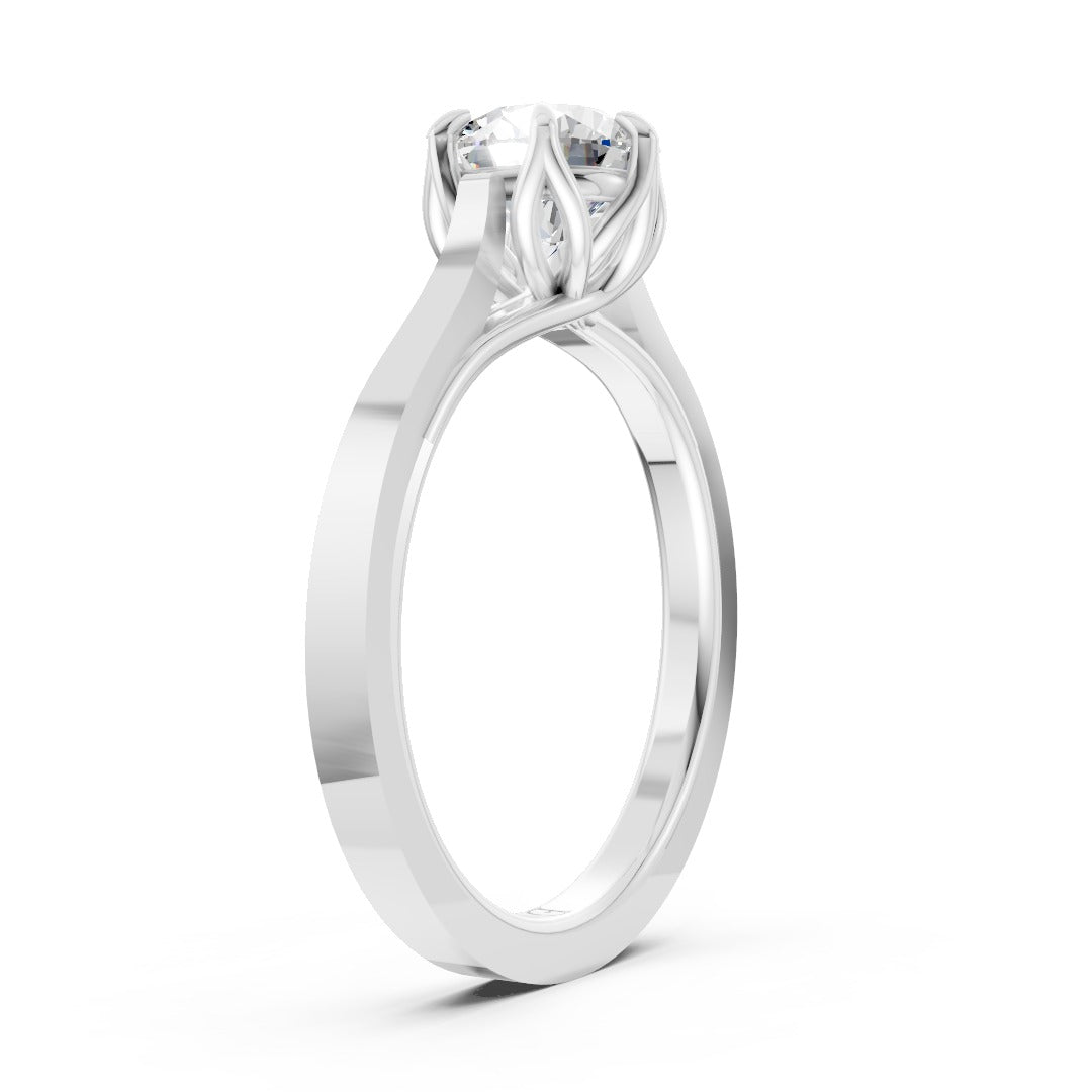 Six Prong Set Round Solitaire Diamond Anniversary Ring