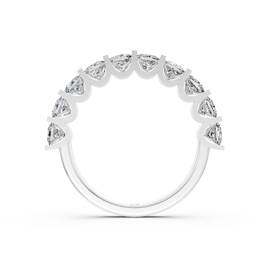 Princess Diamond Bar Set Half Eternity Band