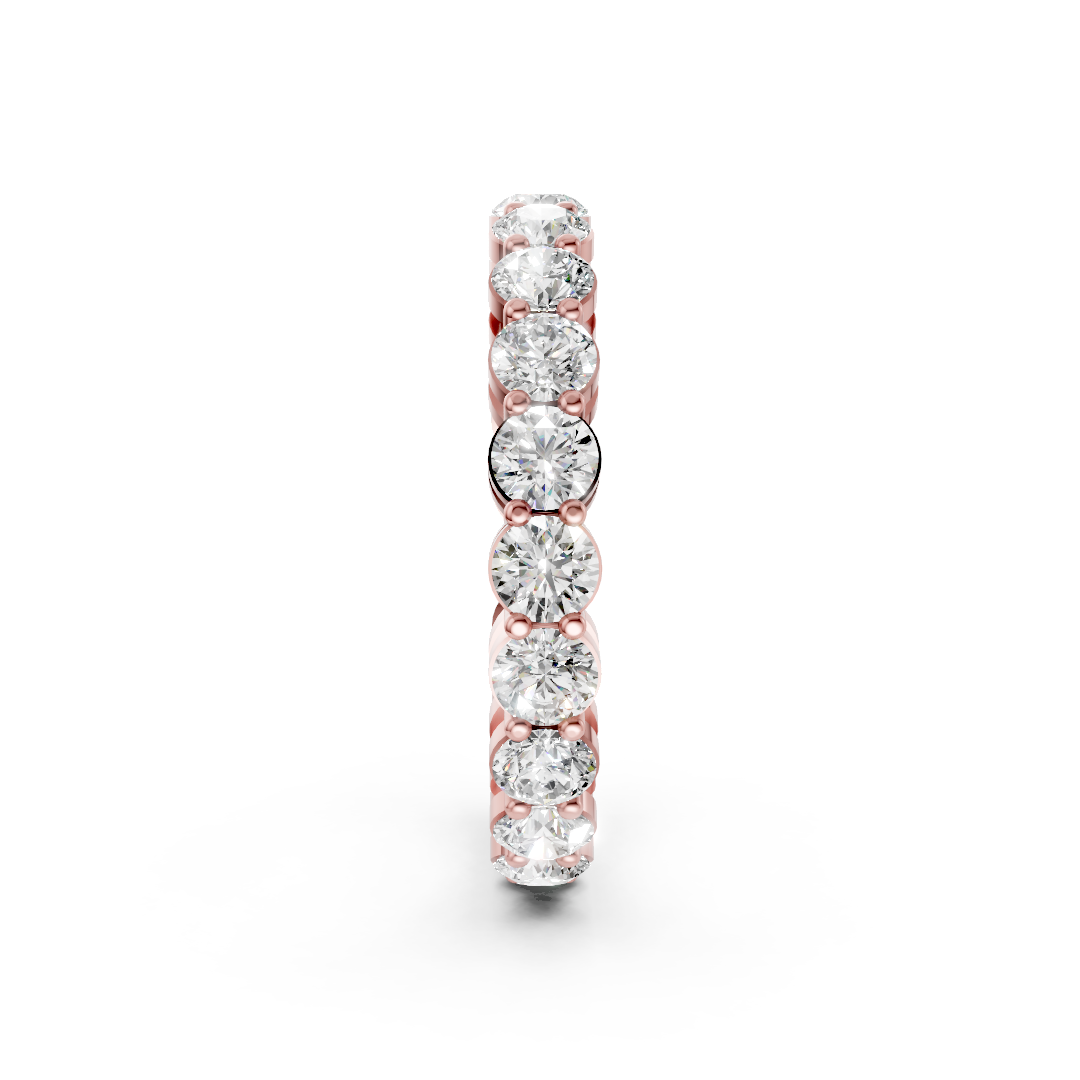 Round Diamond Shared Prong Eternity Band