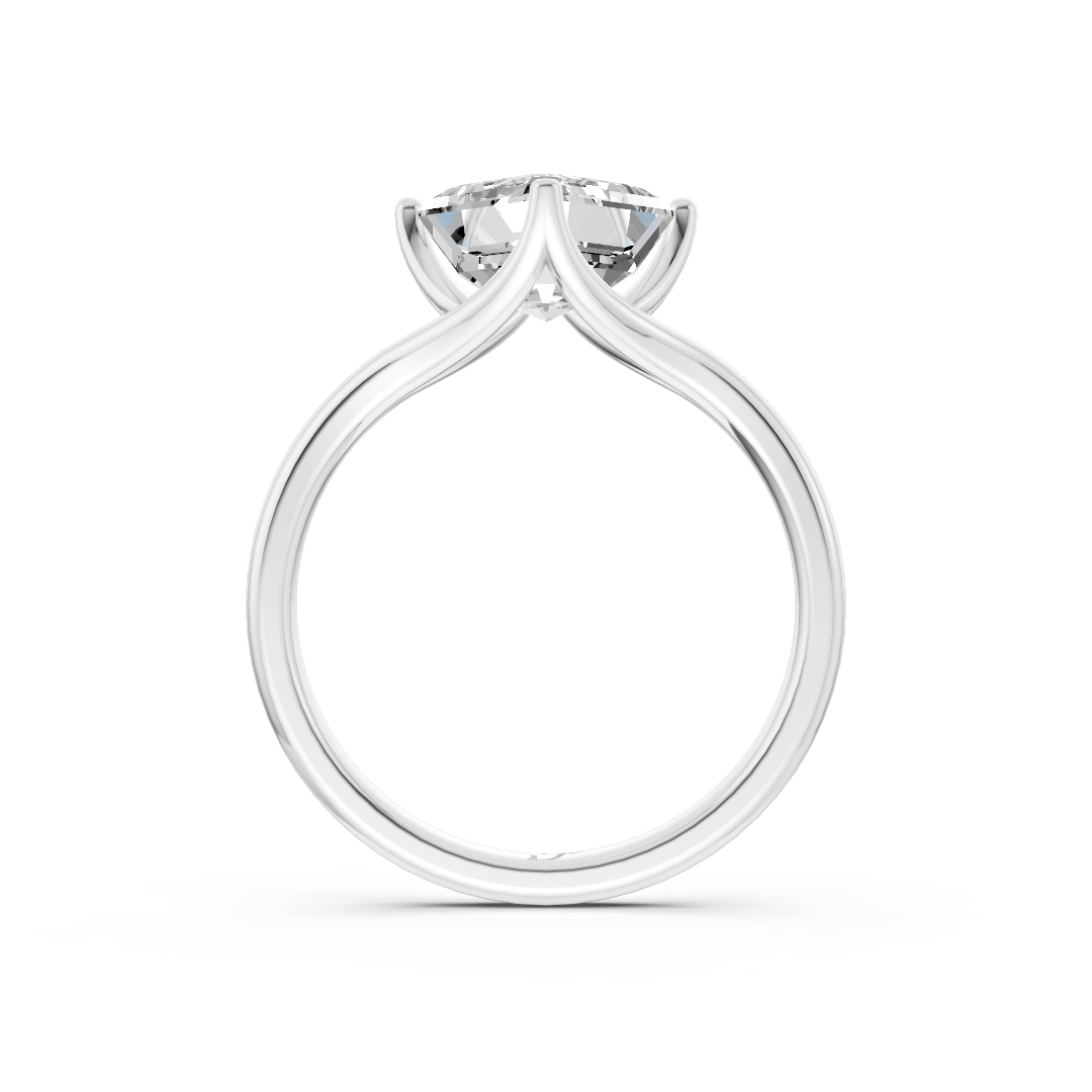 Asscher Diamond Art Deco Ring