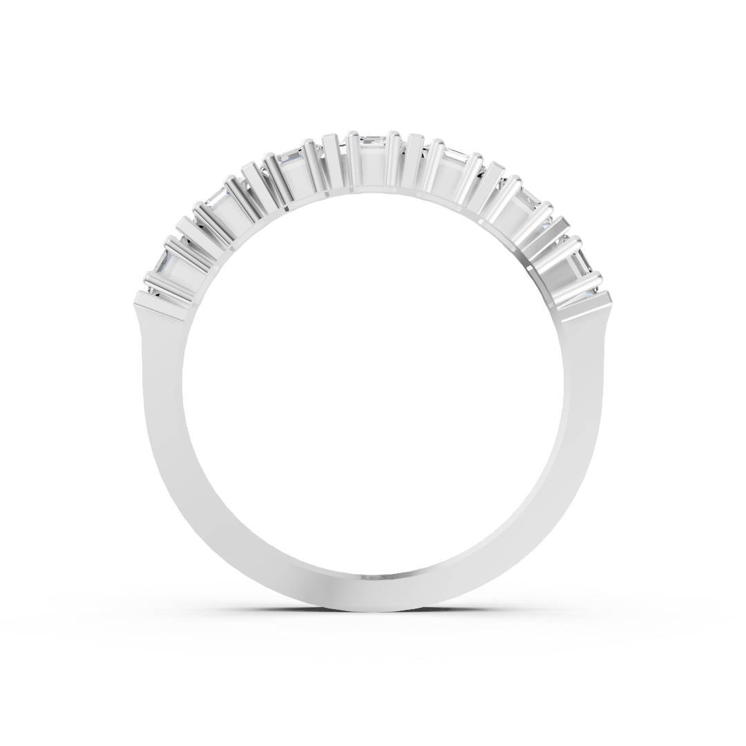 Bar Prong Set Asscher Anniversary Band