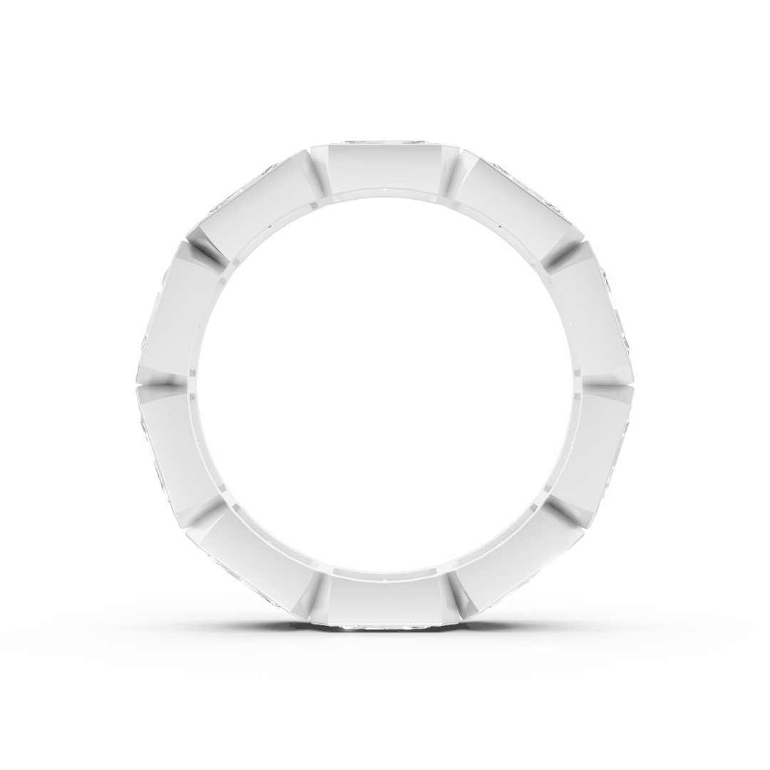 East West Radiant Bezel Set Full Eternity Band