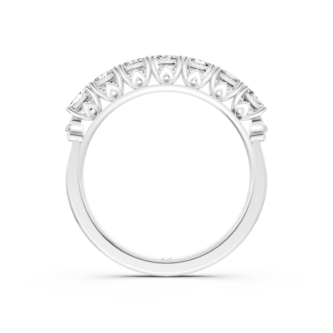 Asscher Cut 7 Stone Lotus Band