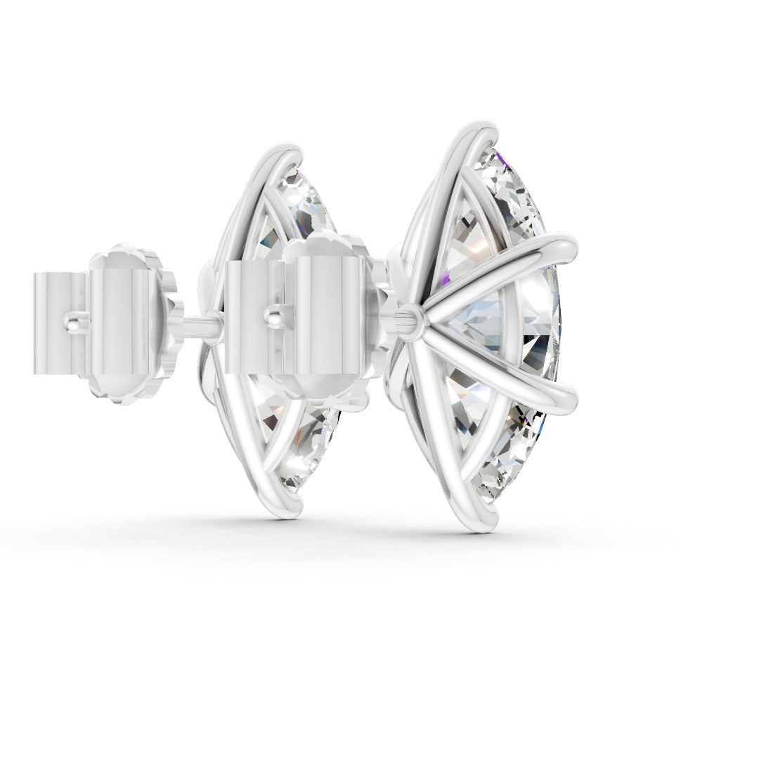 Marquise Brilliant Cut Diamond Stud Earring