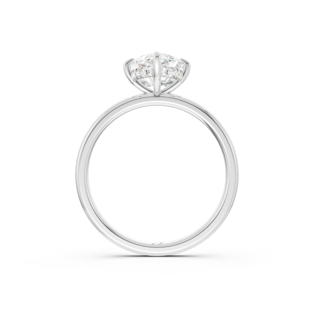Marquise Diamond Hidden Halo Ring