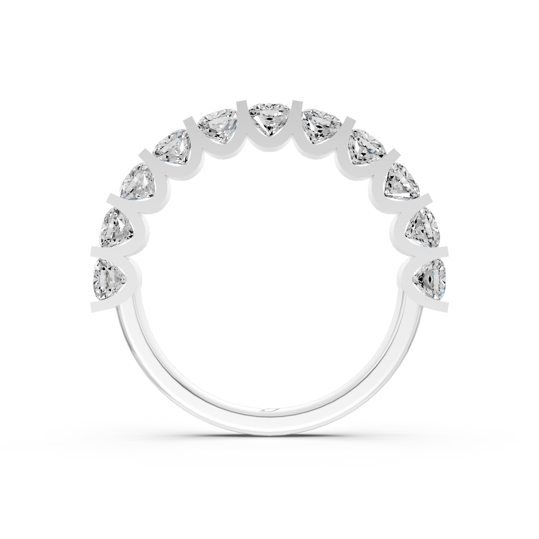Cushion Diamond Bar Set Half Eternity Band