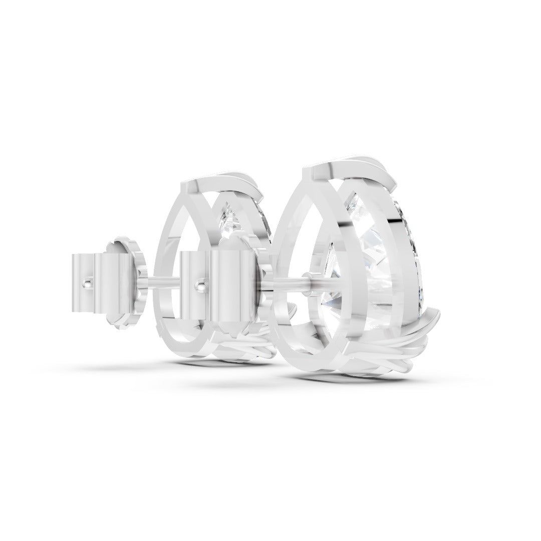 Pear Brilliant Lab Grown Diamond Stud Earrings