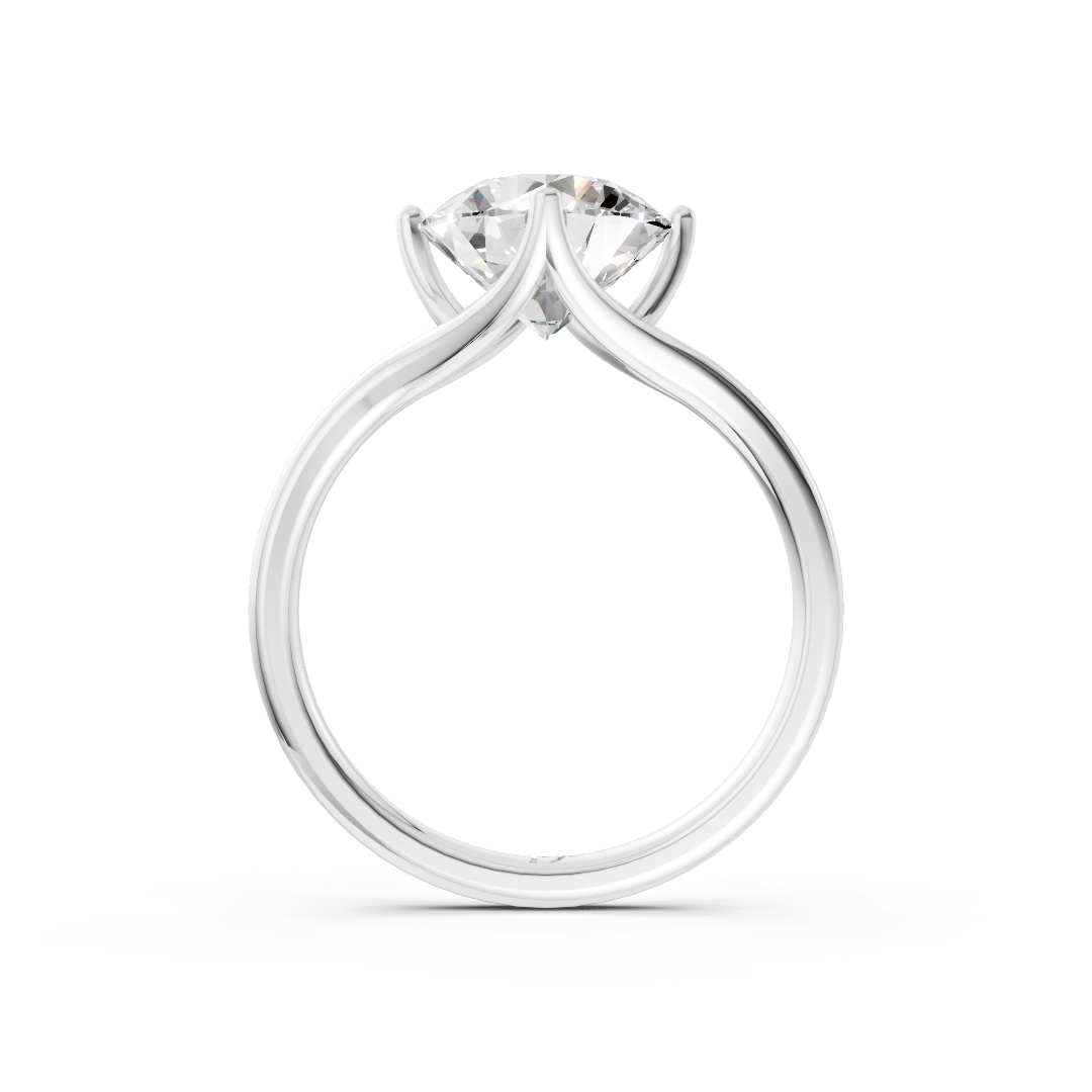 Round Diamond Art Deco Ring