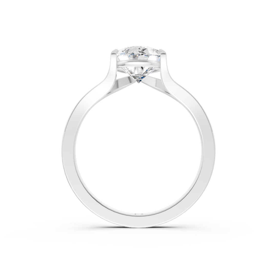 Pear Cut Minimalist Split Shank Ring