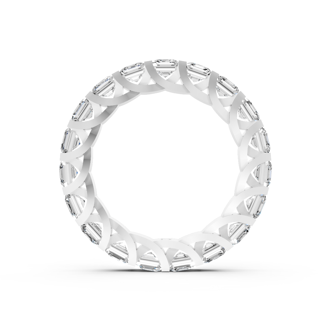 Asscher Diamond Bar Set Full Eternity Band