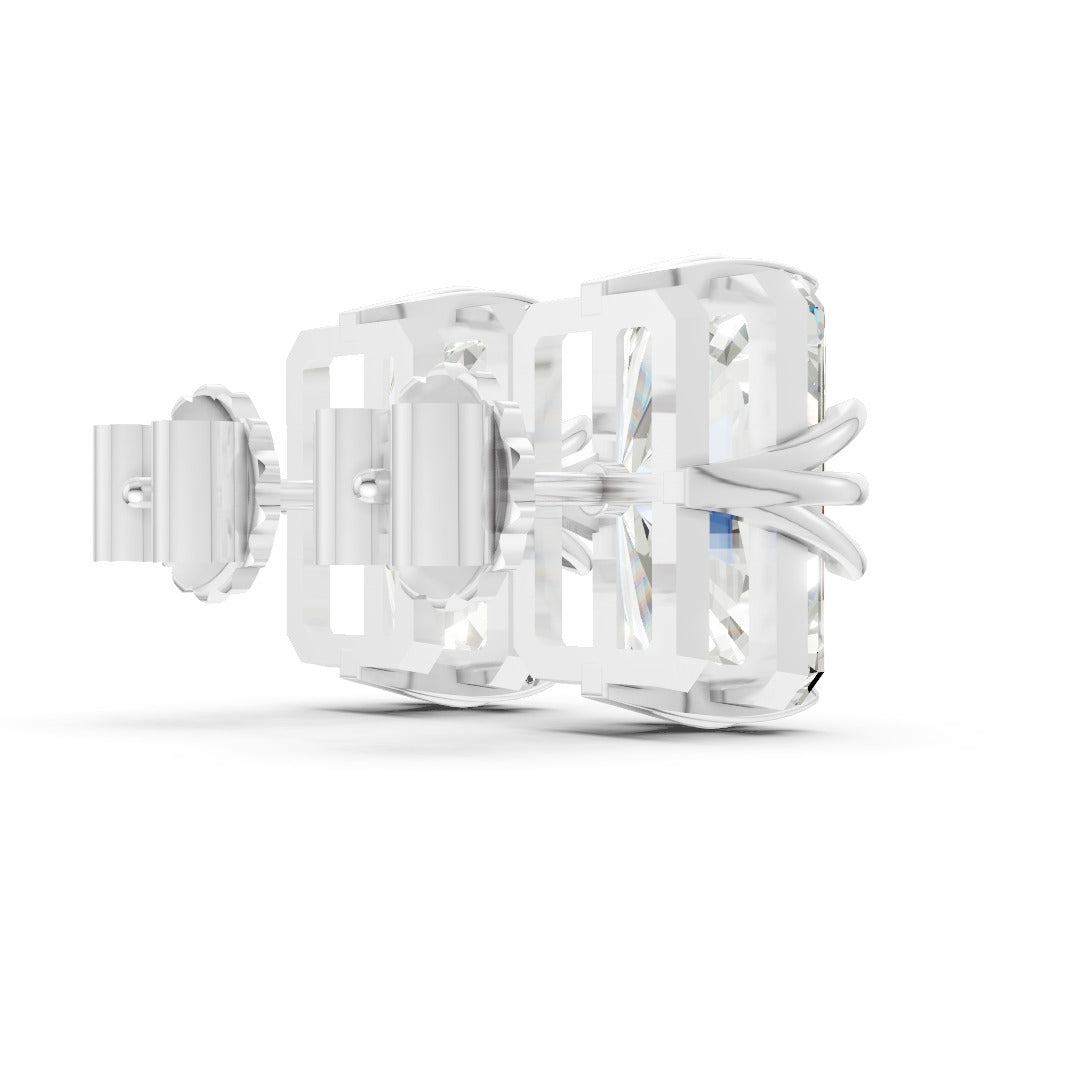 Radiant Brilliant Lab Grown Diamond Stud Earrings