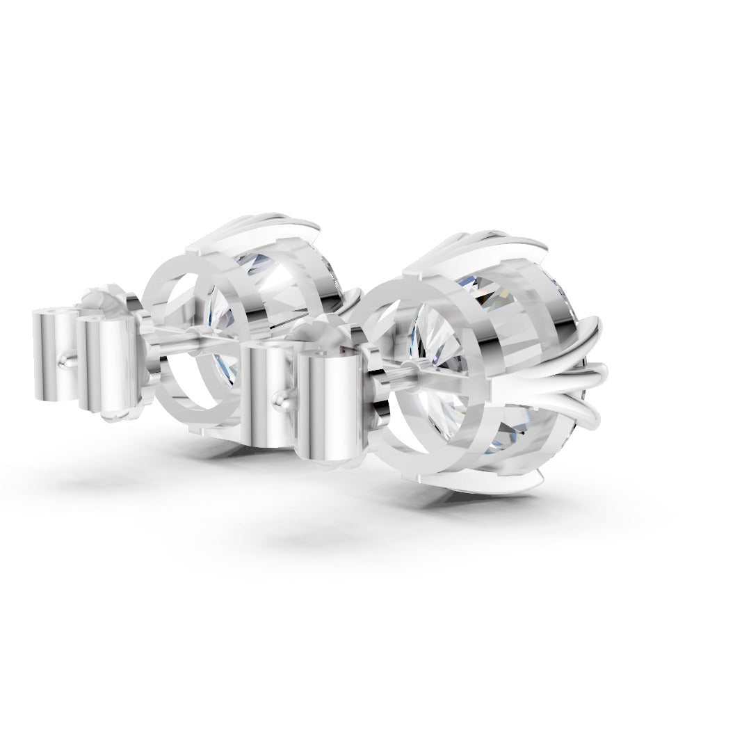 Round Brilliant Lab Grown Diamond Stud Earrings