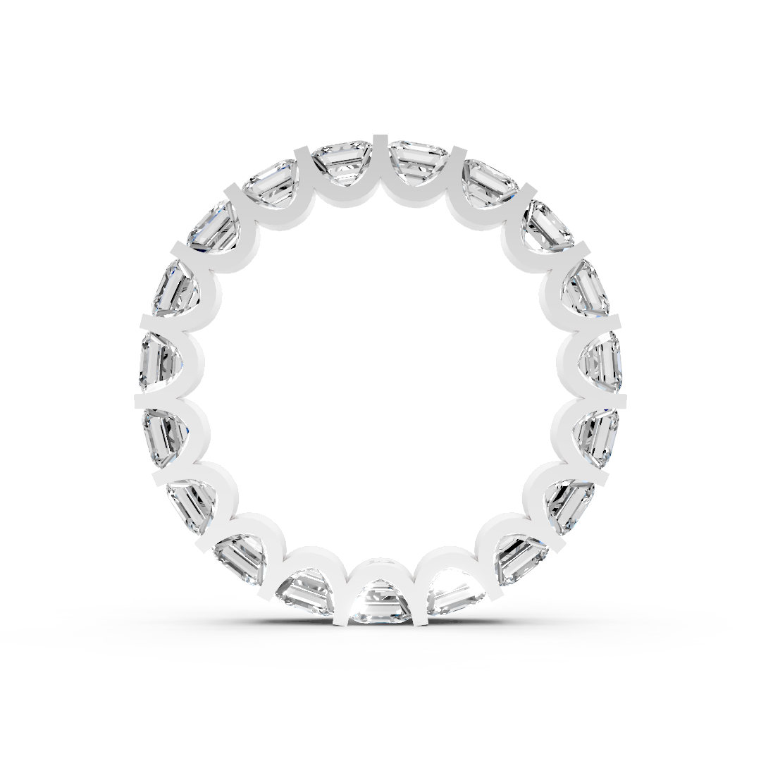 Bar Setting Asscher Cut Diamond Eternity Band