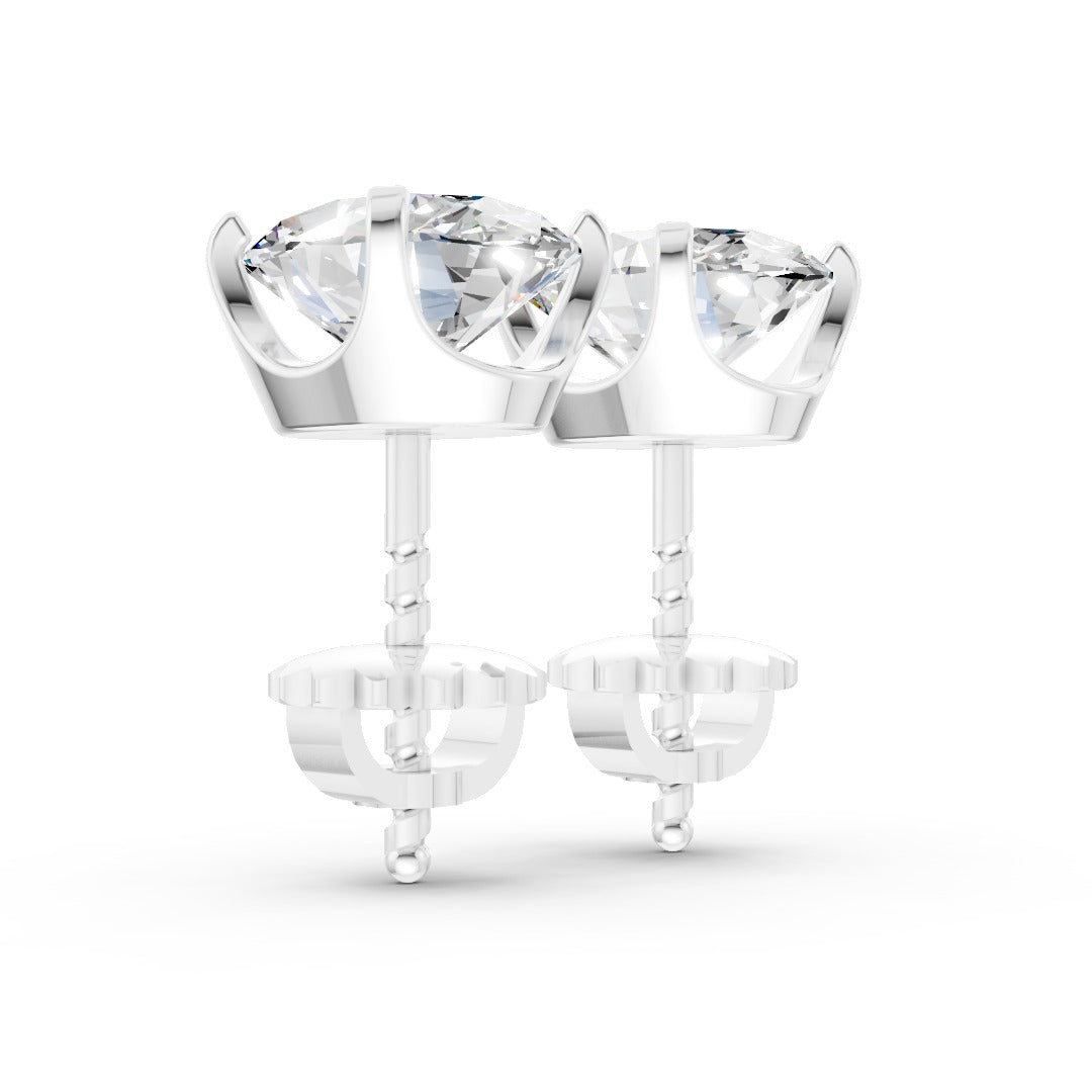 Oval Cut Diamond Stud Earrings
