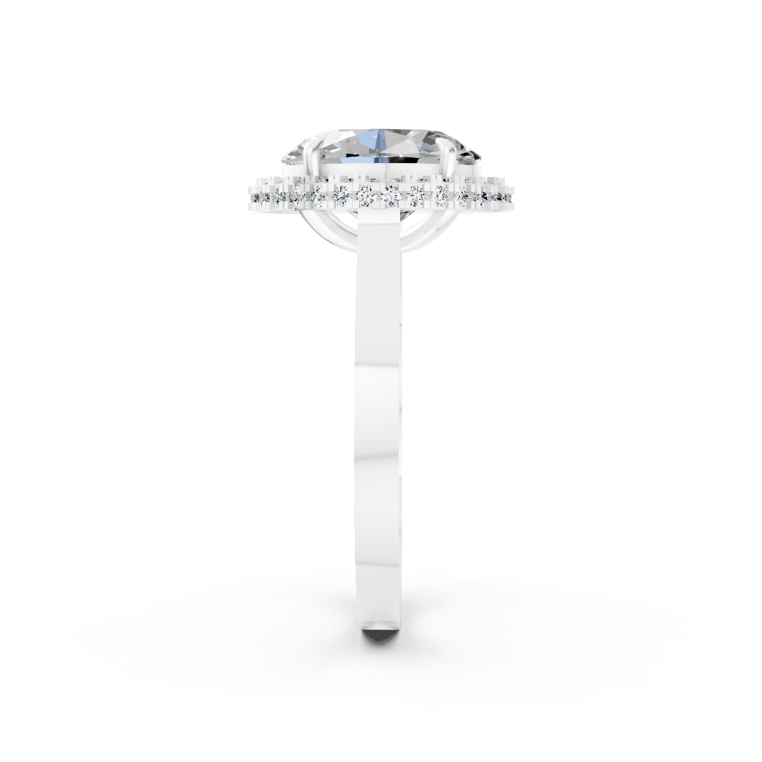 Oval Diamond Double Halo Ring