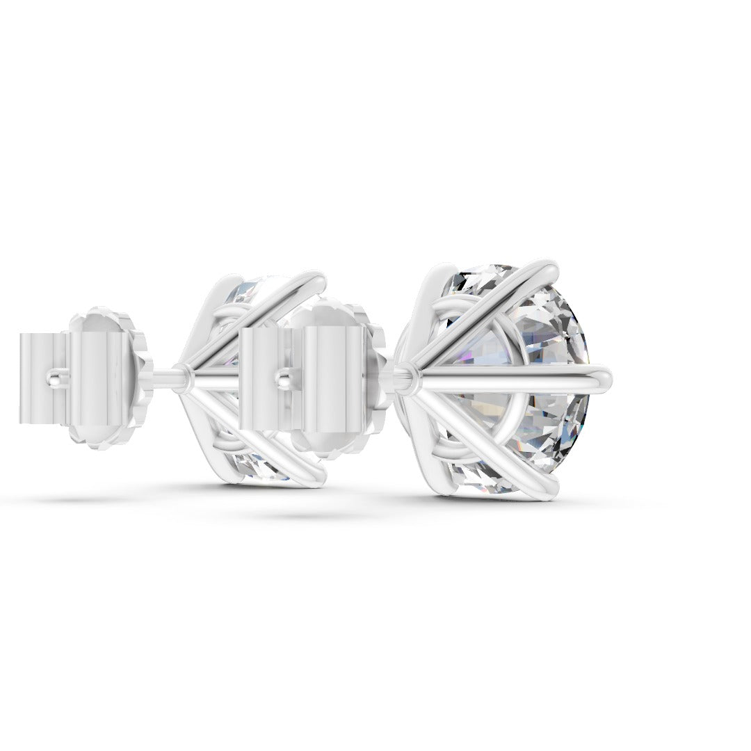 Round Brilliant Cut  Diamond Stud Earrings