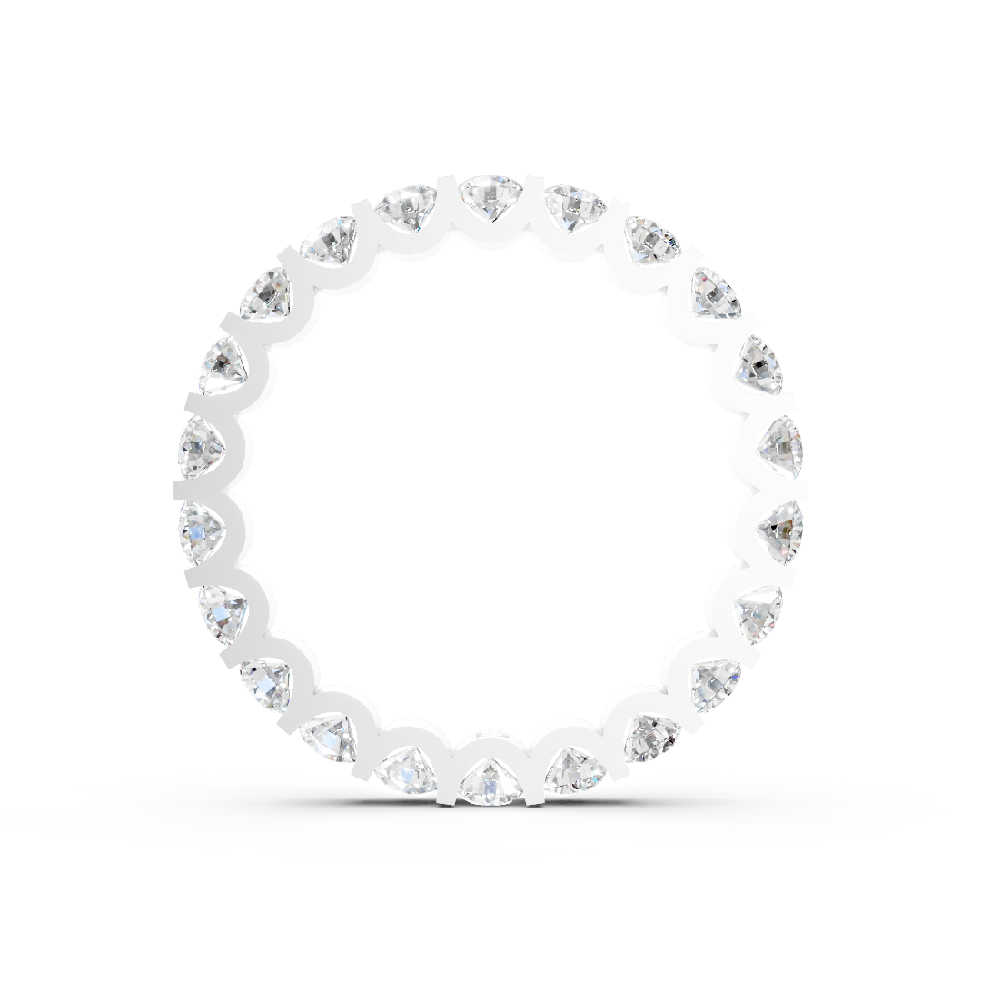 Bar Setting Round Cut Diamond Eternity Band