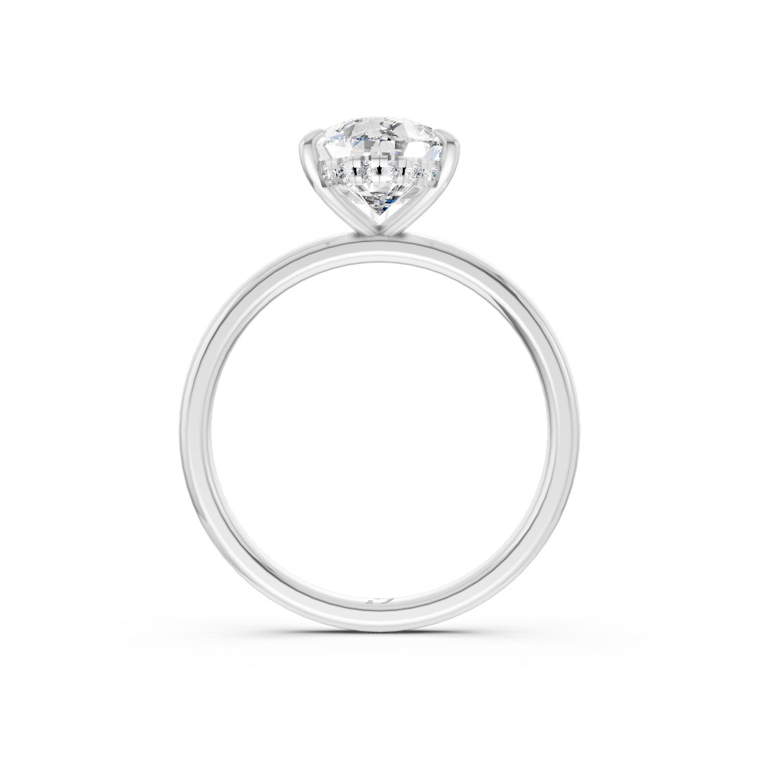 Pear Diamond Hidden Halo Ring