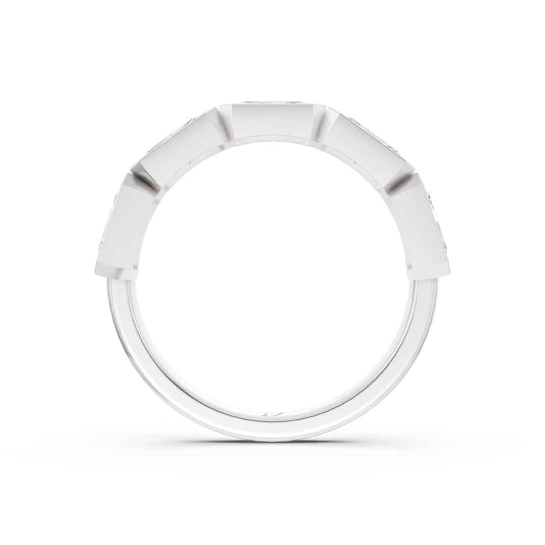 East West Radiant Diamond Bezel Set Band