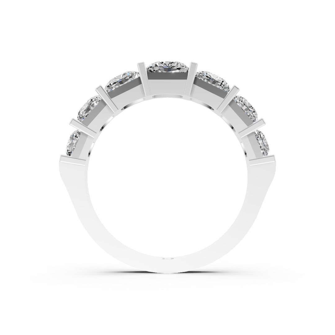Cushion Brilliant Bar Set Diamond Band