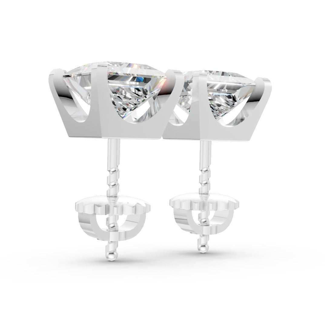 Princess Cut Diamond Stud Earrings