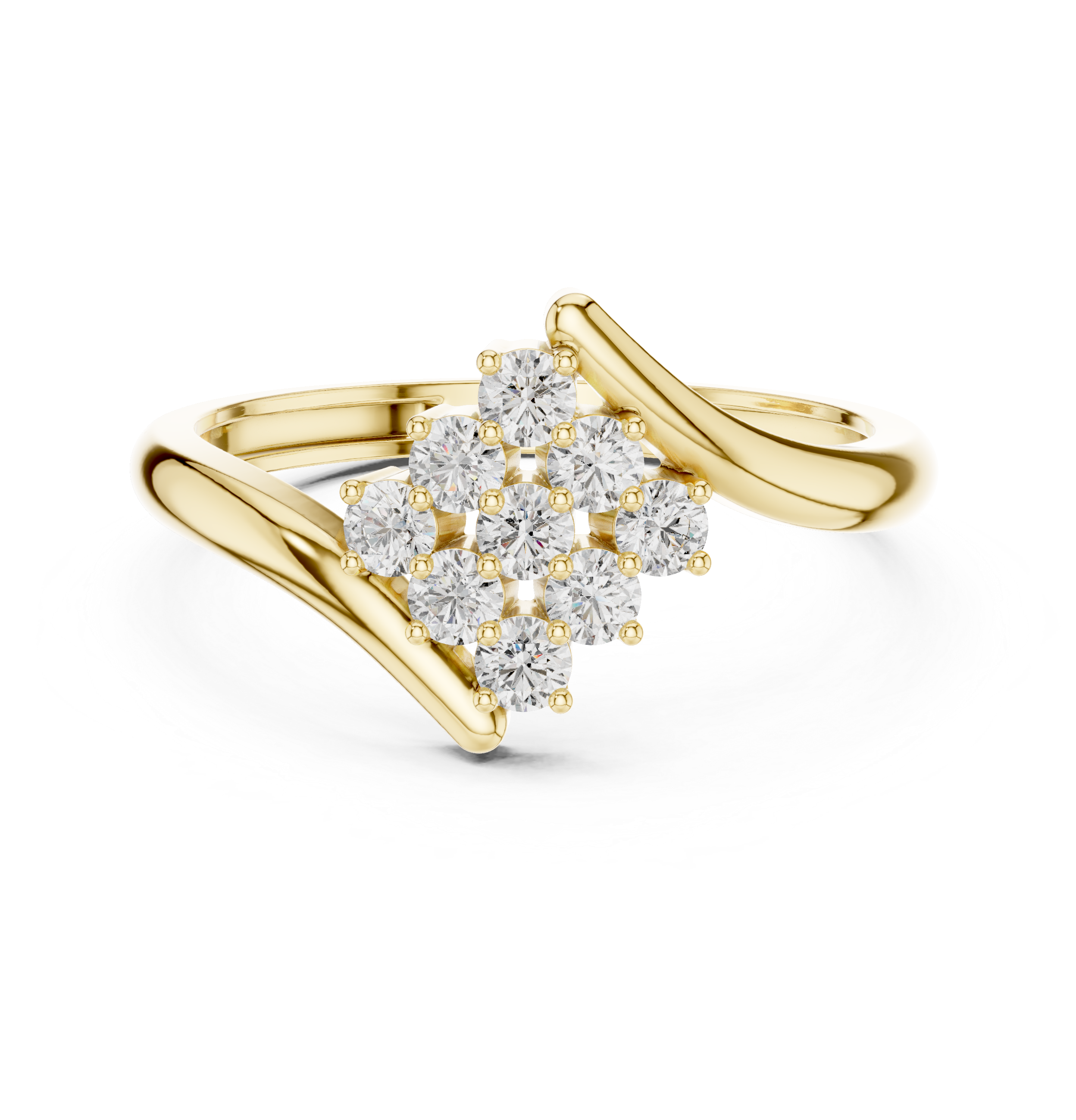 Round Diamond Flow Cluster Bypass Ring