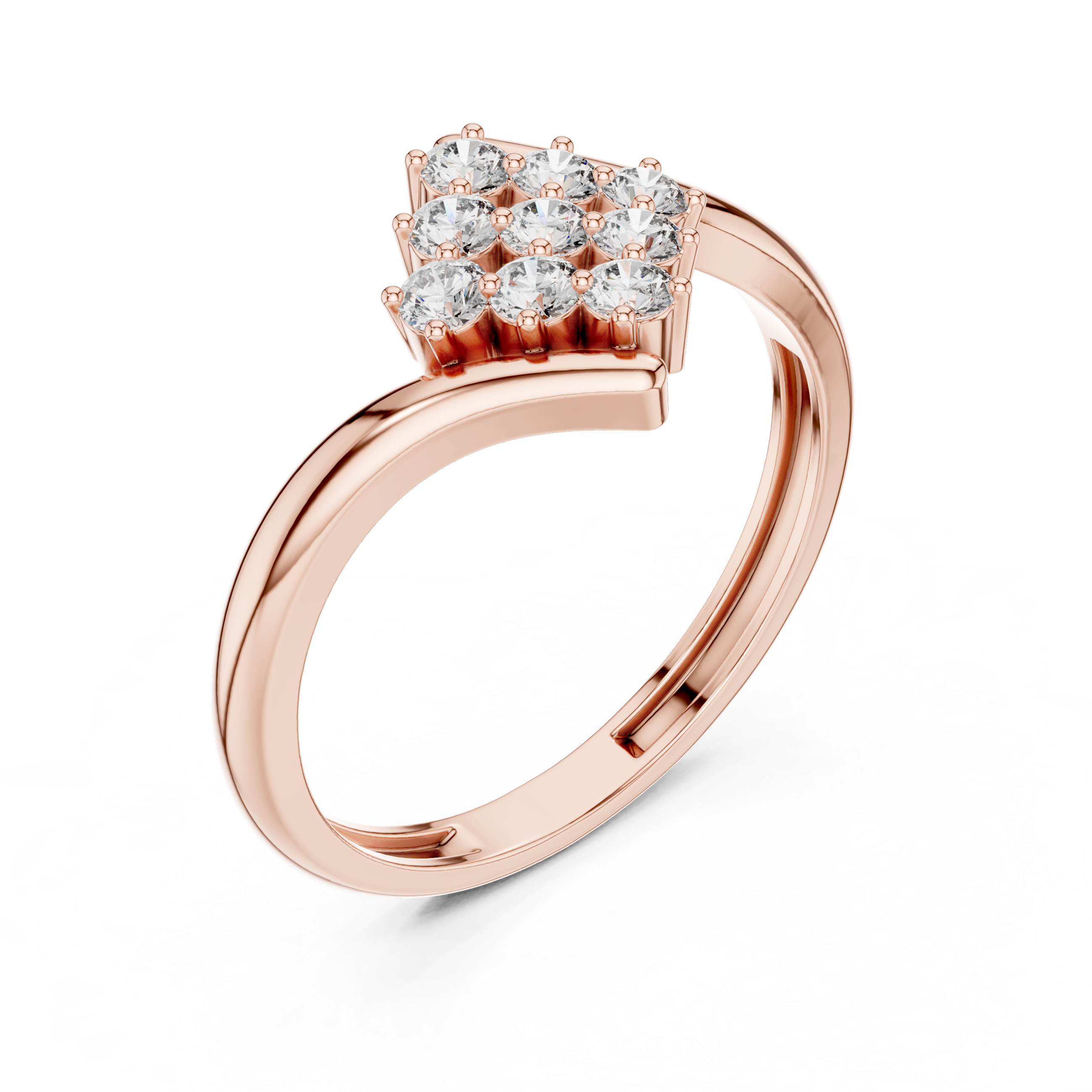 Round Diamond Flow Cluster Bypass Ring