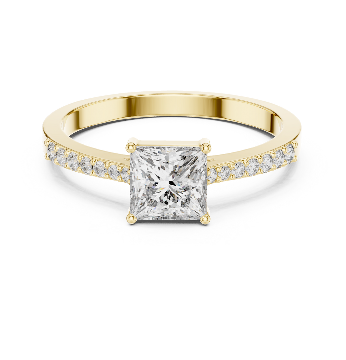 Princess Diamond Shared Prong Anniversary Ring