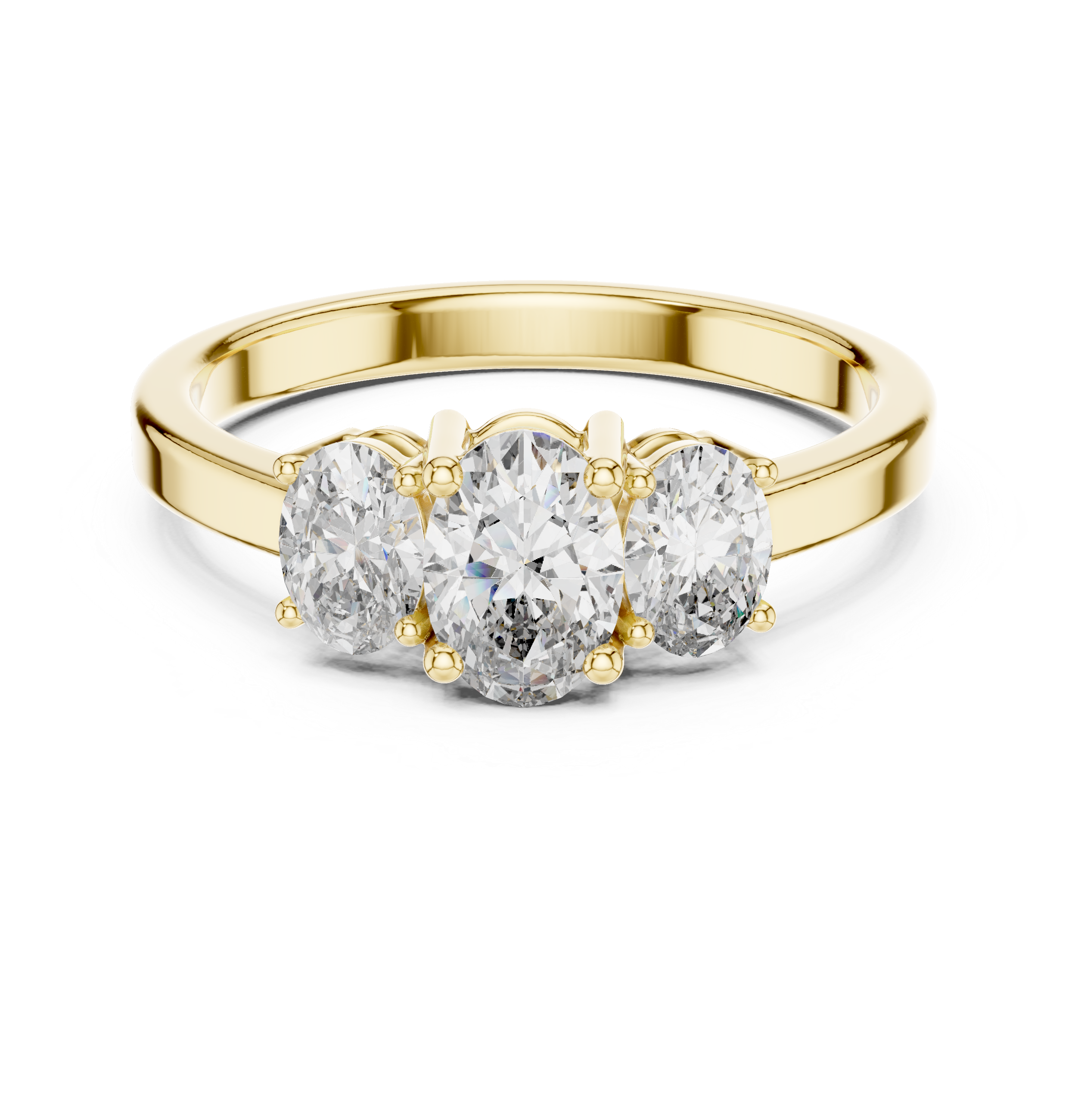 Oval Cut Diamond Three Stone Engagement Ring