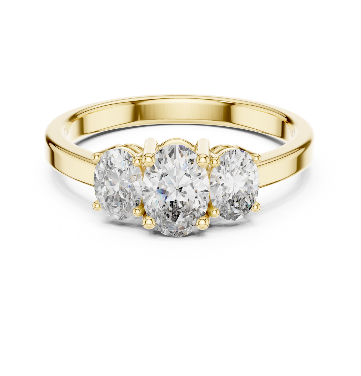 Oval Cut Diamond Three Stone Engagement Ring