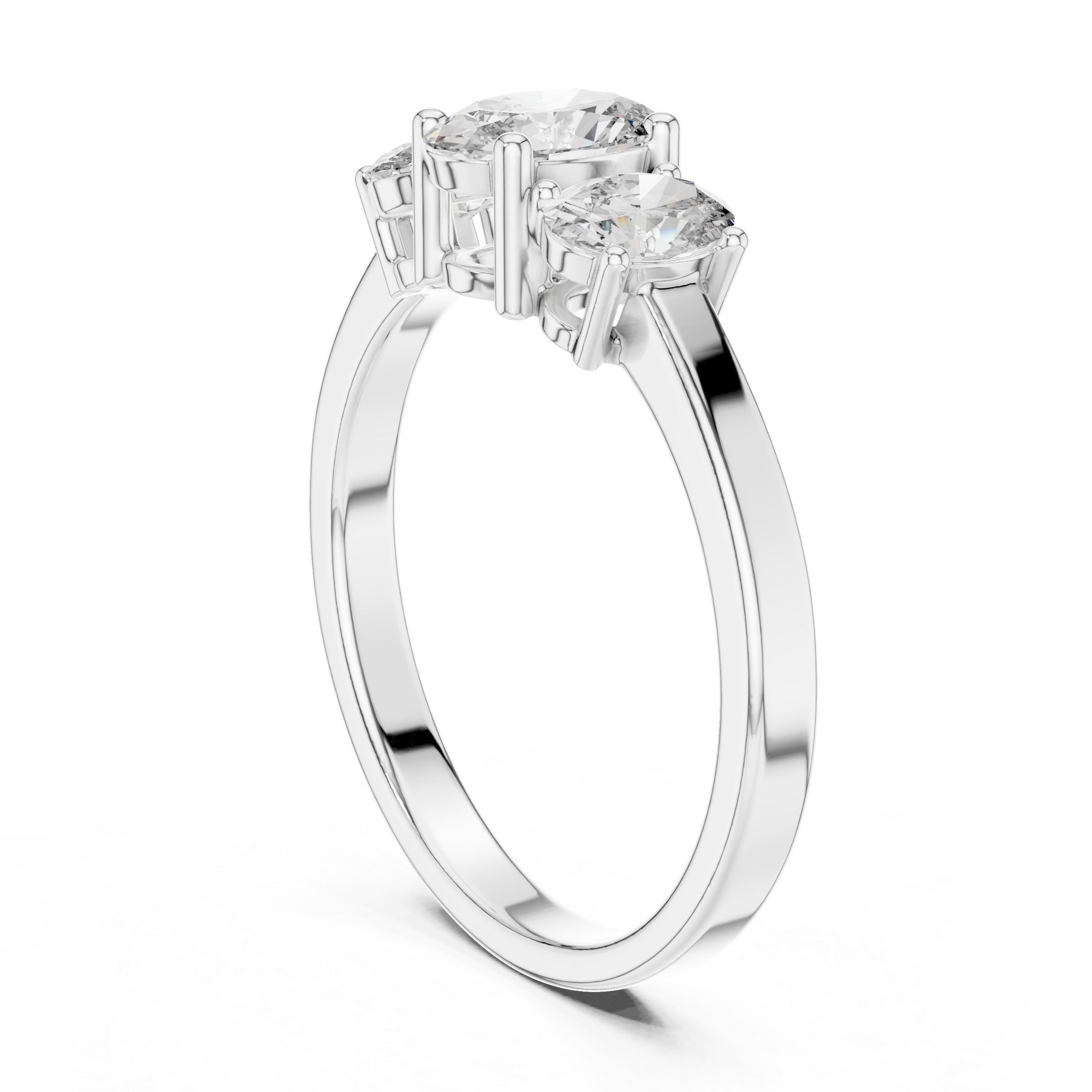 Oval Cut Diamond Three Stone Engagement Ring